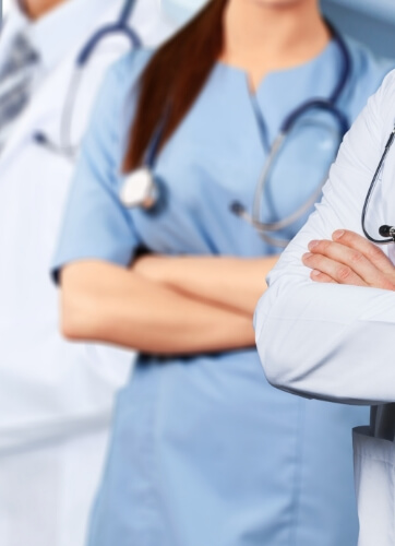 Group of doctors with arms crossed